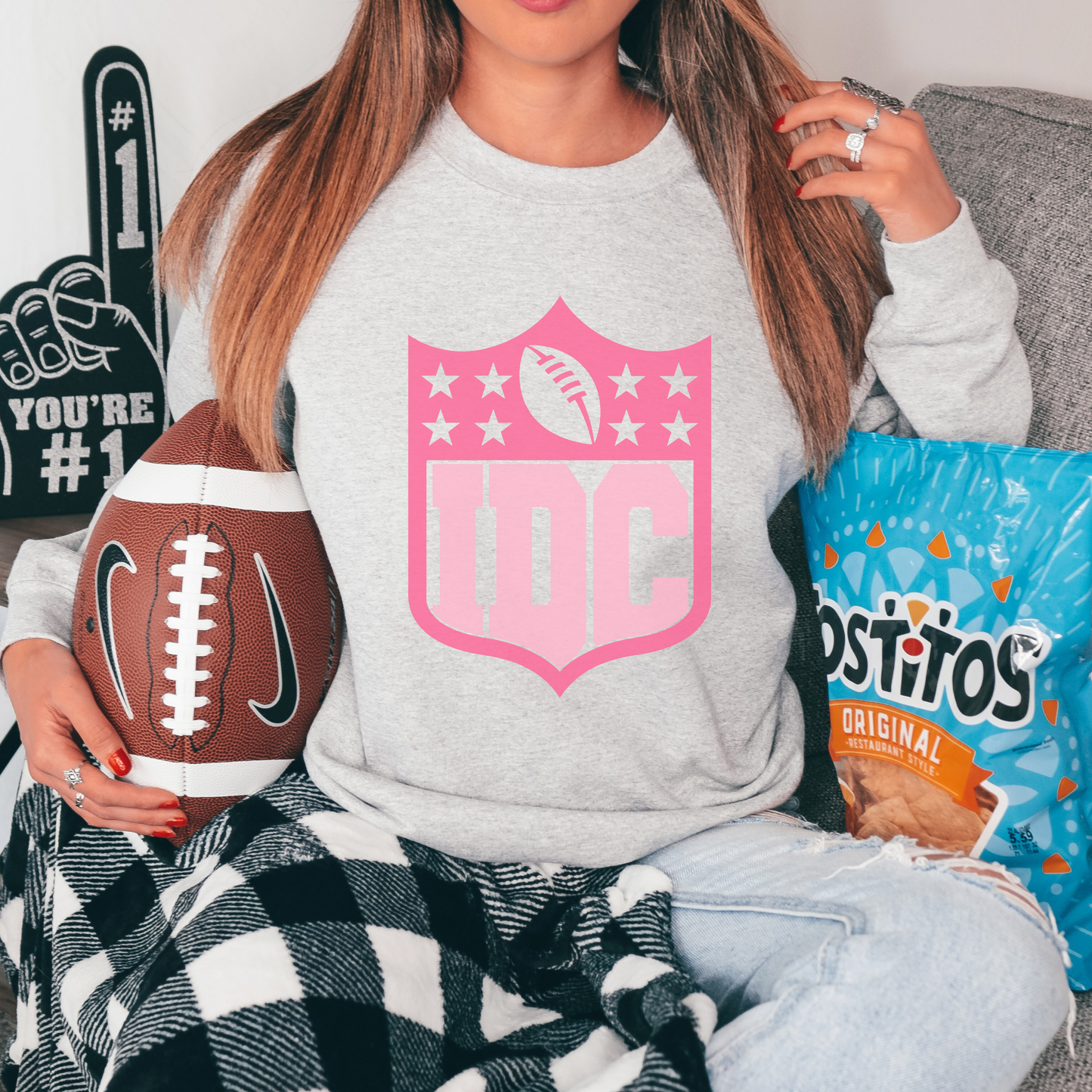 Pink IDC Super Bowl Sweatshirt