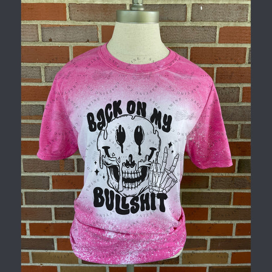 Back On My Bullshit Shirt, Grungy Shirt, Summer Shirt, Graphic Tee Shirt, Melted Smiley Face Shirt, Ghost Shirt, Grunge Shirt - Twine + Sage Co. LLC