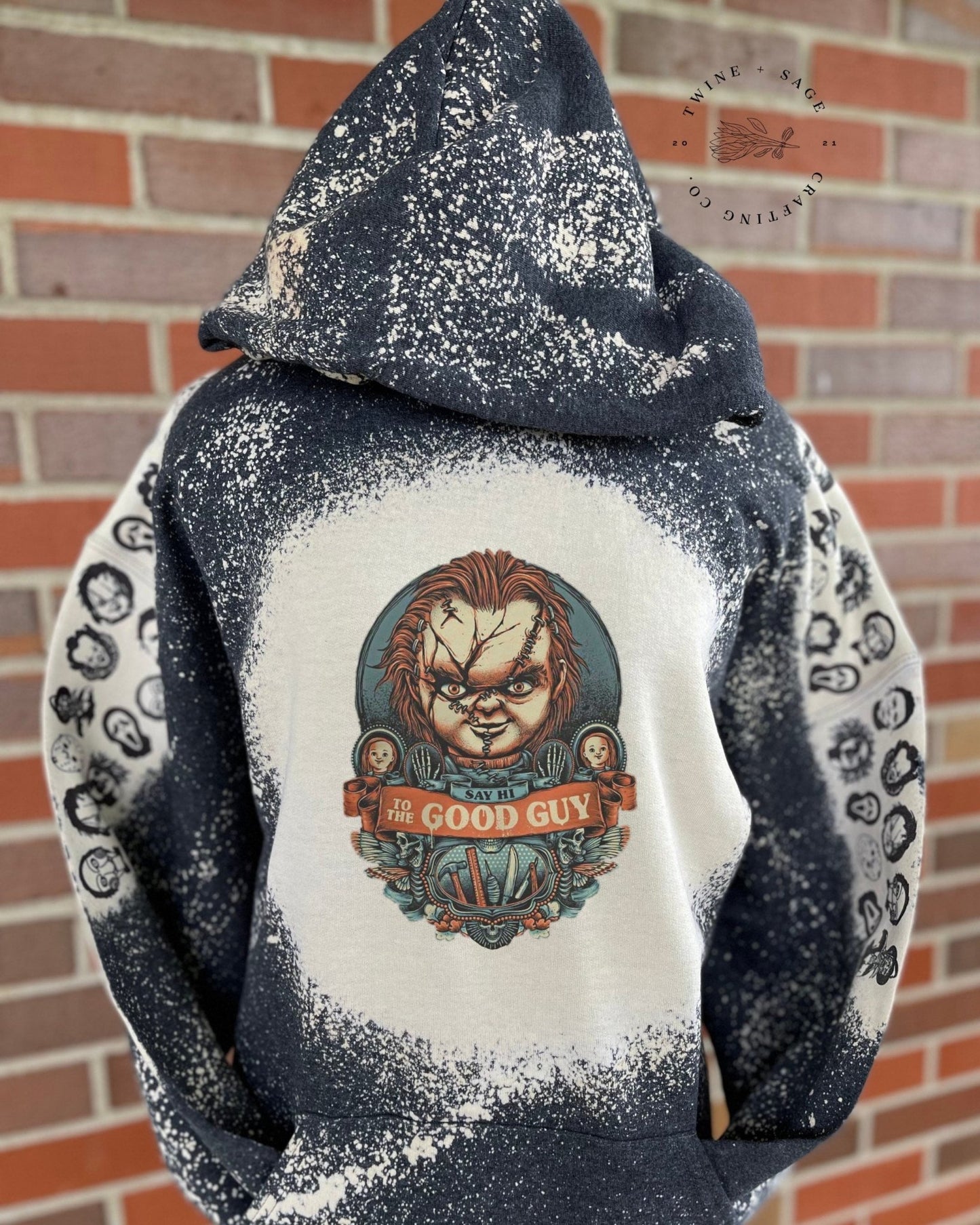 My Store Chucky Hoodie Halloween Sweatshirt Child s Play Sweatshirt Horror Trick or Treat Horror Custom Sweatshirt Hoodie M Heather Forest Green