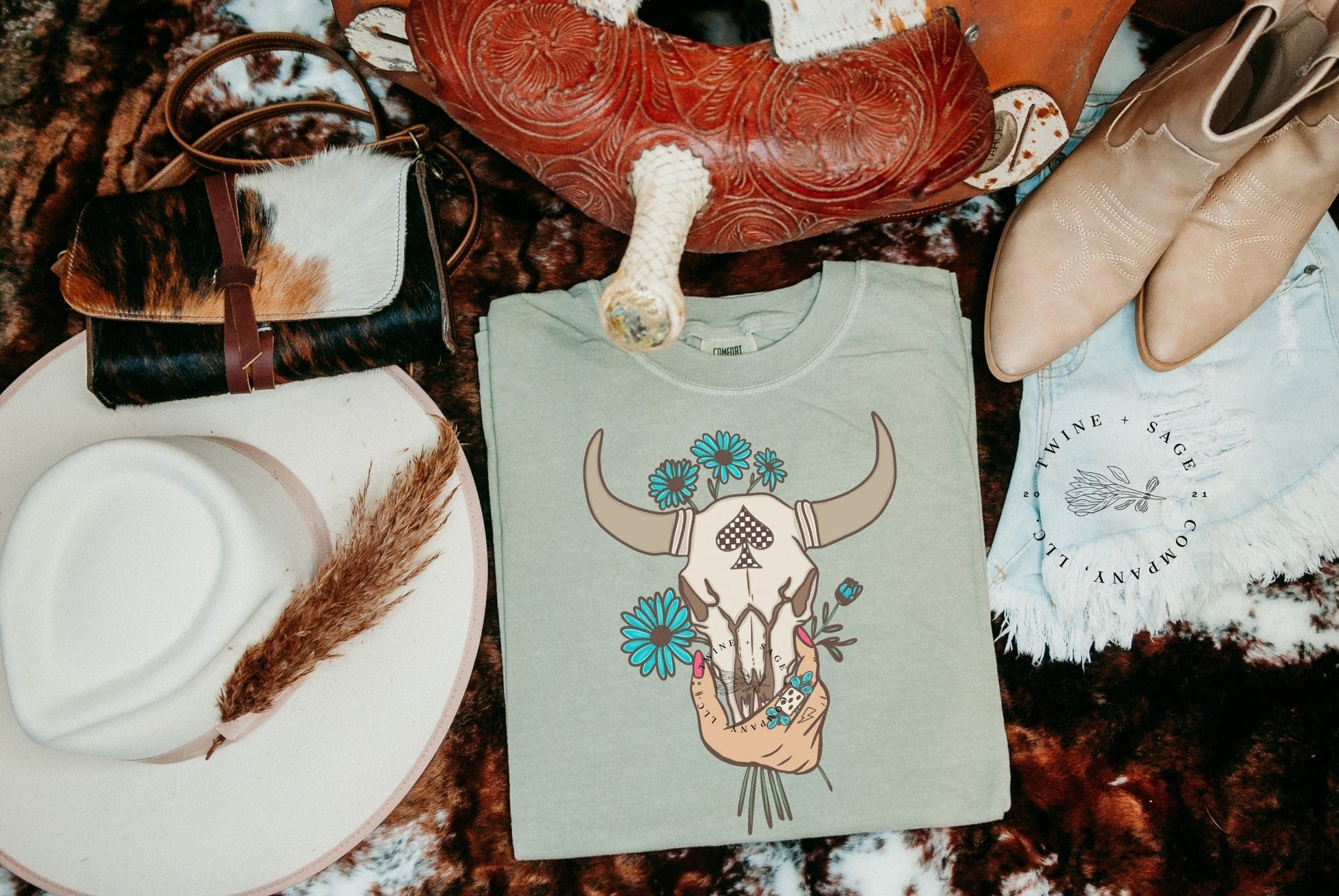 Cow Skull Shirt Horse Shirt Western Shirt Cow Shirt Graphic Tee Shirt Comfort Colors Shirt