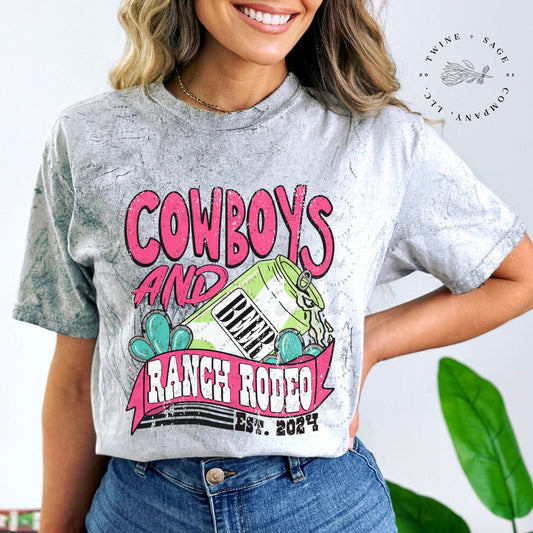 Cowboys and Beer Shirt, Country Shirt, Western Shirt, Cow Shirt, Graphic Tee Shirt, Comfort Colors Shirt - Twine + Sage Co. LLC