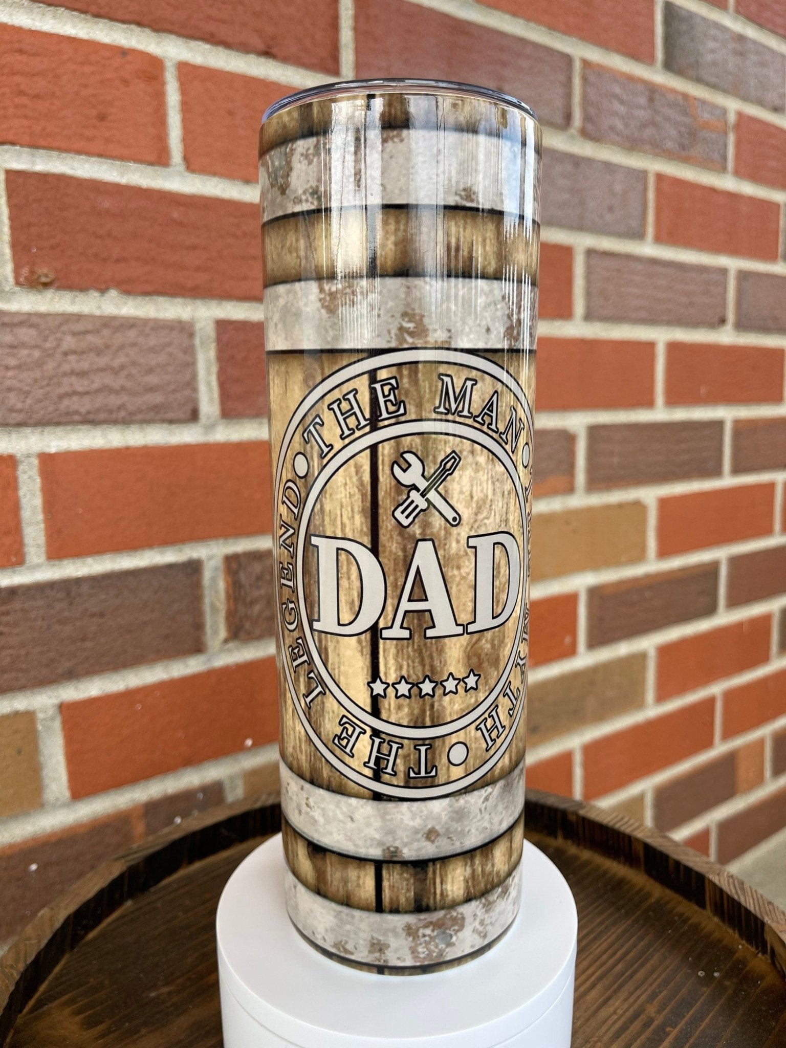 Dad Tumbler, The Man The Myth The Legend 30 Oz Tumbler, Bourbon Barrel Tumbler, Gif For Dad, Husband Gift, 30 oz Skinny Tumblers, Dad Gift - Twine + Sage Co. LLC