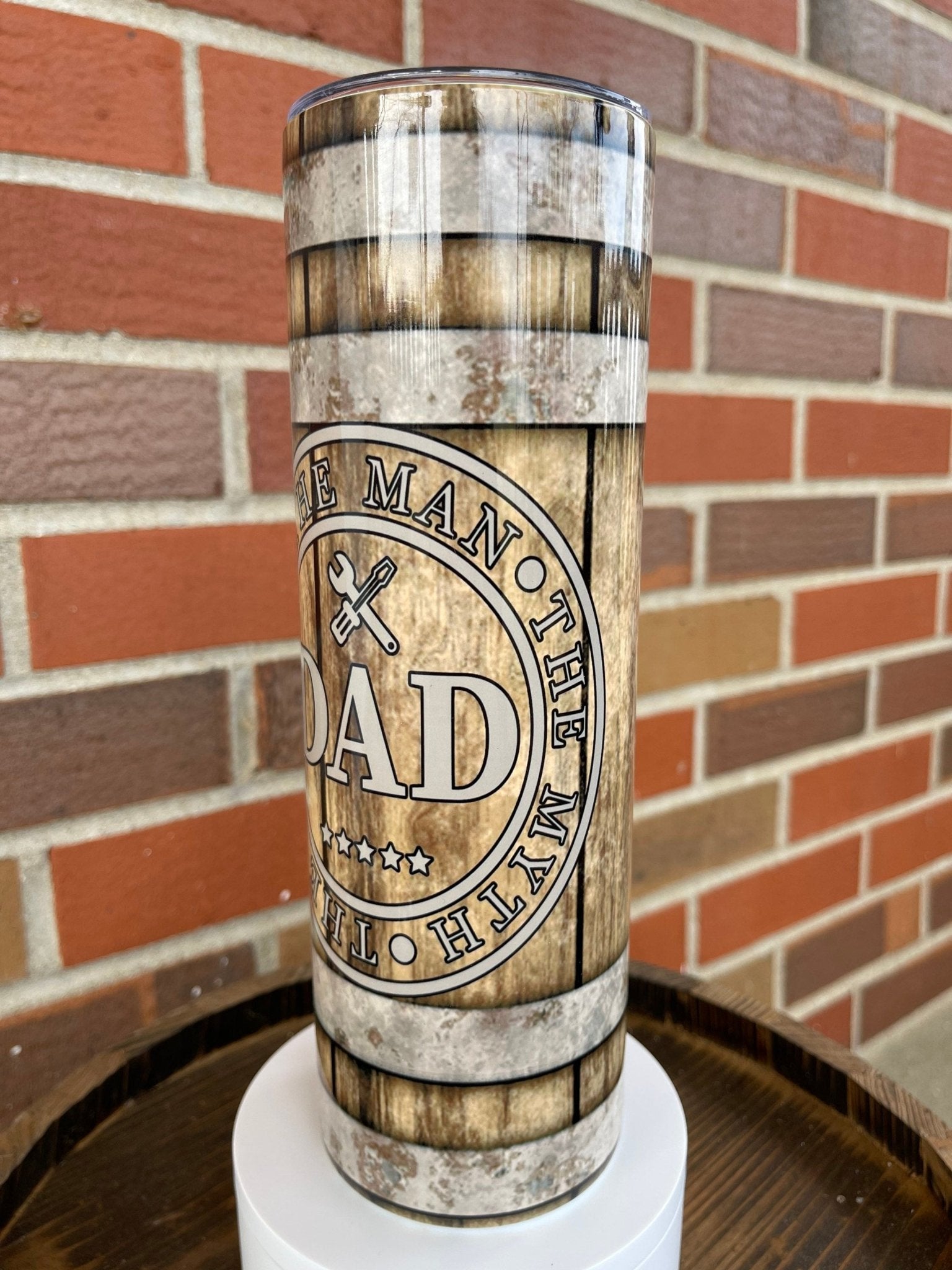 Dad Tumbler, The Man The Myth The Legend 30 Oz Tumbler, Bourbon Barrel Tumbler, Gif For Dad, Husband Gift, 30 oz Skinny Tumblers, Dad Gift - Twine + Sage Co. LLC