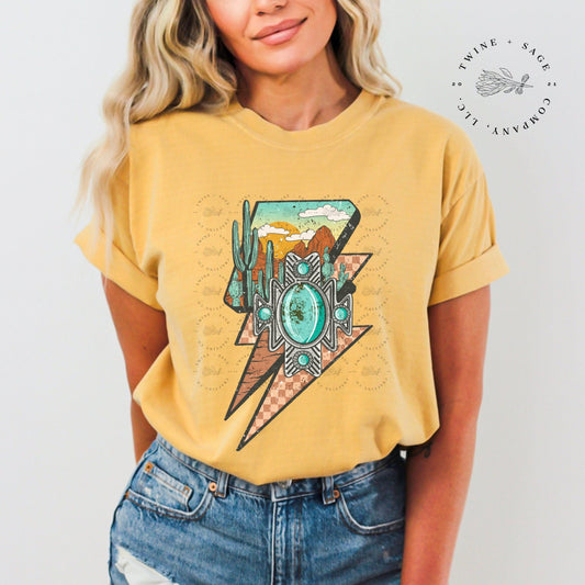 Desert Shirt, Country Shirt, Western Shirt, Cow Shirt, Graphic Tee Shirt, Comfort Colors Shirt - Twine + Sage Co. LLC