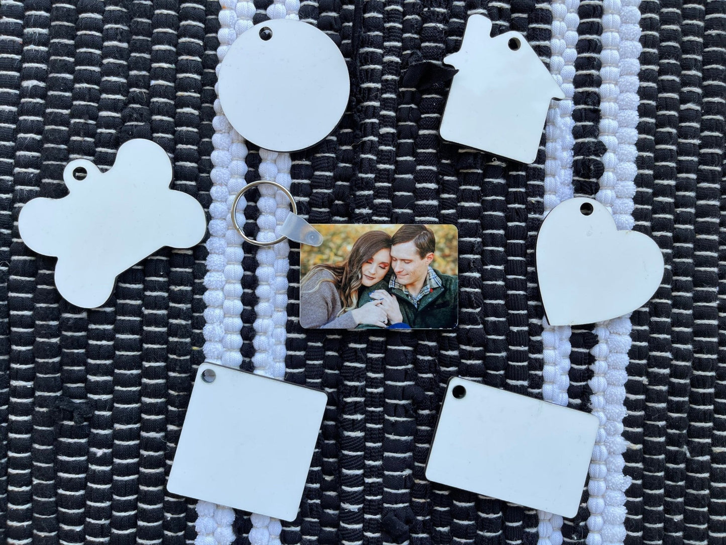 Double Sided Photo Keychains, Anniversary Gift, Custom Photo Keychain, Personalized Picture Keepsake, Customized Gift, Mothers Day Gift, Him - Twine + Sage Co. LLC