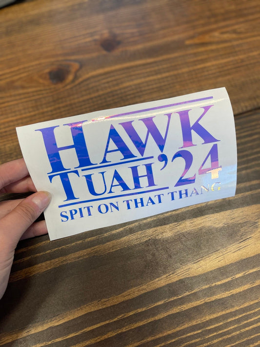 Hawk Tuah Decal, Trendy Car Decal, Bumper Sticker - Twine + Sage Co. LLC