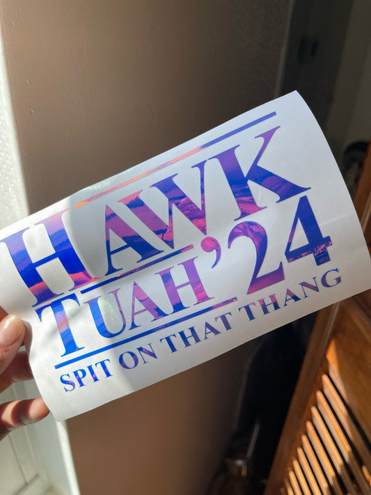 Hawk Tuah Decal, Trendy Car Decal, Bumper Sticker - Twine + Sage Co. LLC