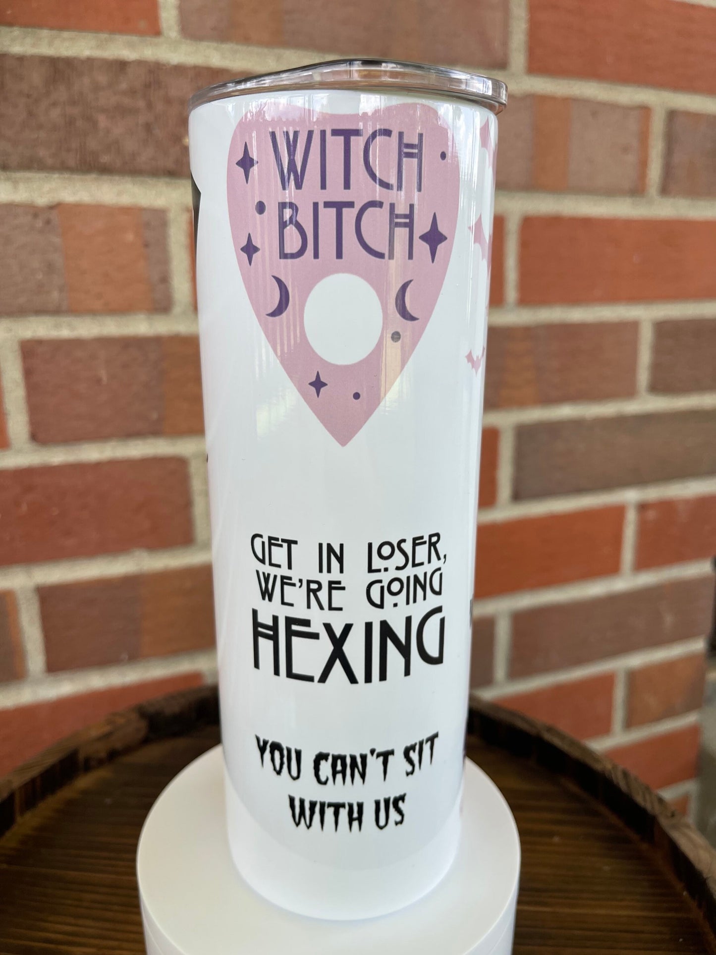 Spell Book, On Wednesdays We Wear Black, Spooky Mom, Witch Bitch, Hexing, You can’t sit with us, boo you whore 20 oz Skinny Tumbler