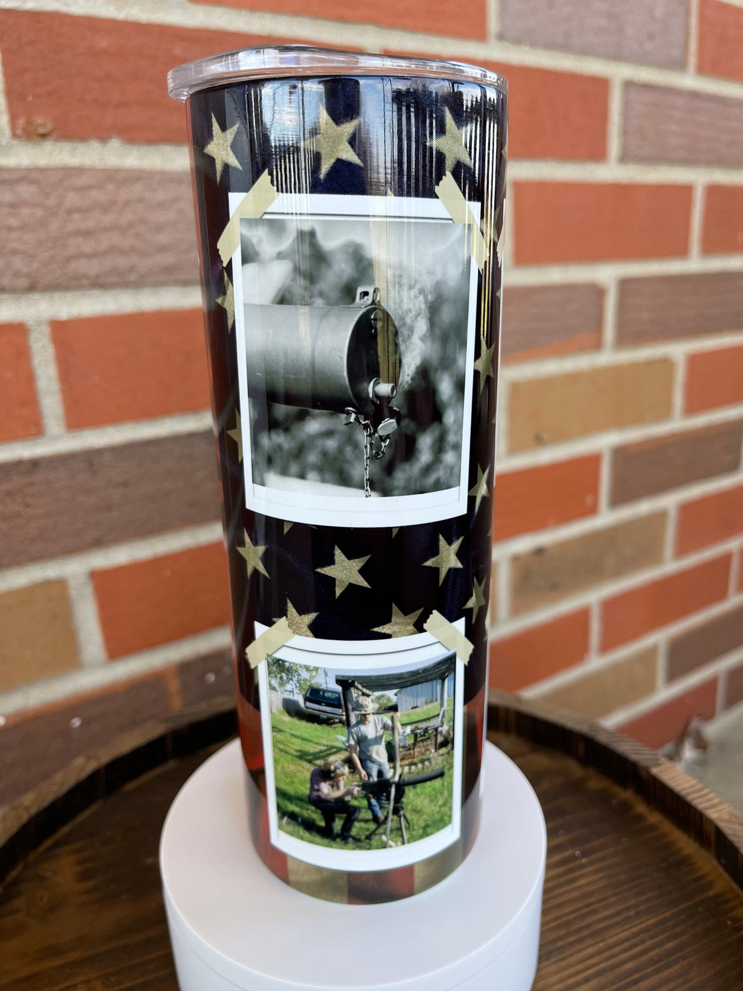 Dad Tumbler, Father’s Day Gift, Personalized Photo Tumbler, Dad Gift, Boyfriend Gift, Military, Veteran's Gift, America, Gift For Dad