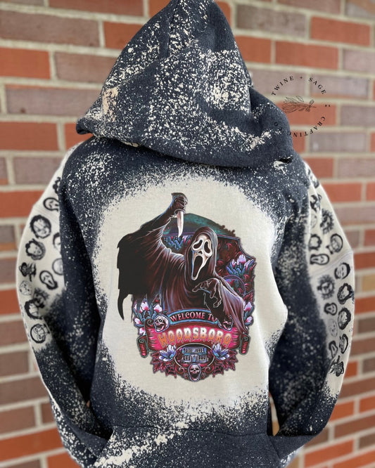 Ghostface Hoodie, Welcome To Woodsboro, Halloween Sweatshirt, Ghostface Scream, Sweatshirt, Horror, Elm St, Horror Custom Sweatshirt