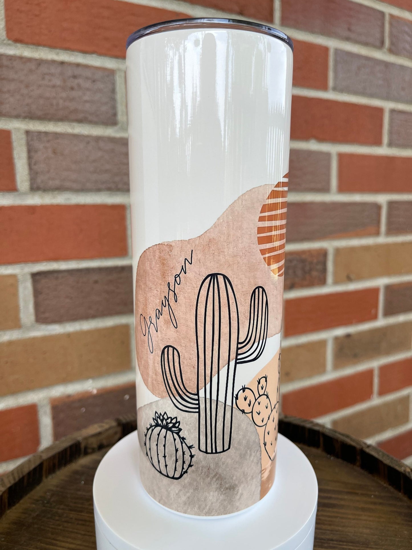 Personalized Desert Tumbler, Skinny Tumbler, Mama Tumbler, Desert Cactus Cup, Gift, Mother's Day Gift, Gift For Her