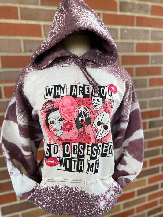 Obsessed Hoodie, Halloween Sweatshirt, Halloween Funny Sweatshirt, Horror, Scary, Horror Custom Sweatshirt, Horror Hoodie, Blood