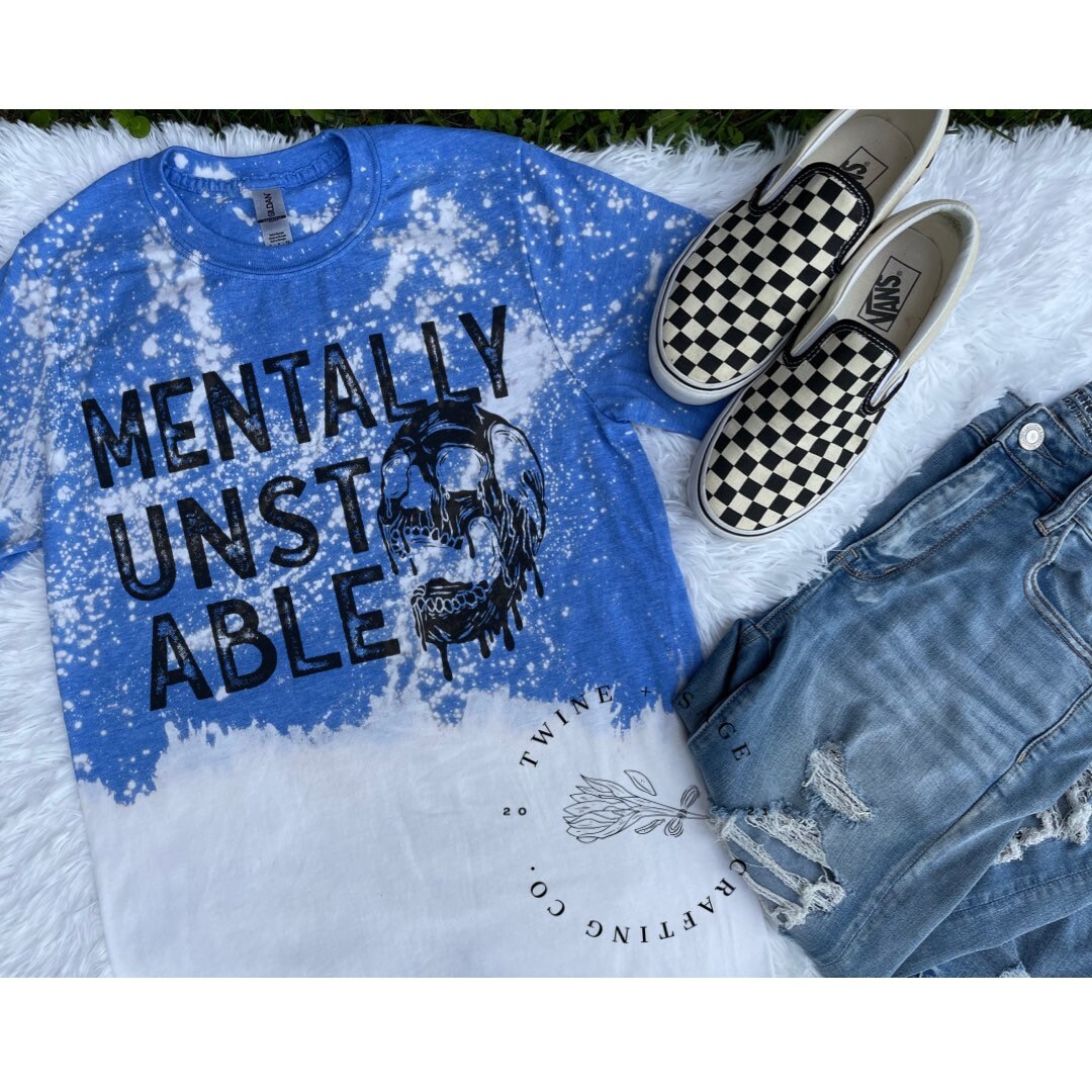 Mentally Unstable T-shirt, Skull tee, Halloween tee, Mama T-Shirt, Mama Tee