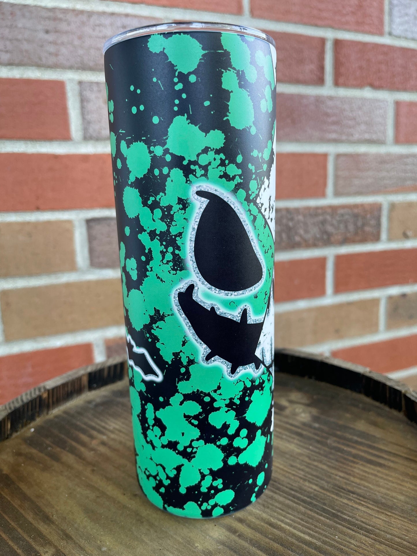 Glow In The Dark Horror Tumbler, Halloween 20 oz Skinny Tumbler, Halloween Tumbler, Horror Movie Cup, Gift For Her, Horror Cup, GID Tumbler