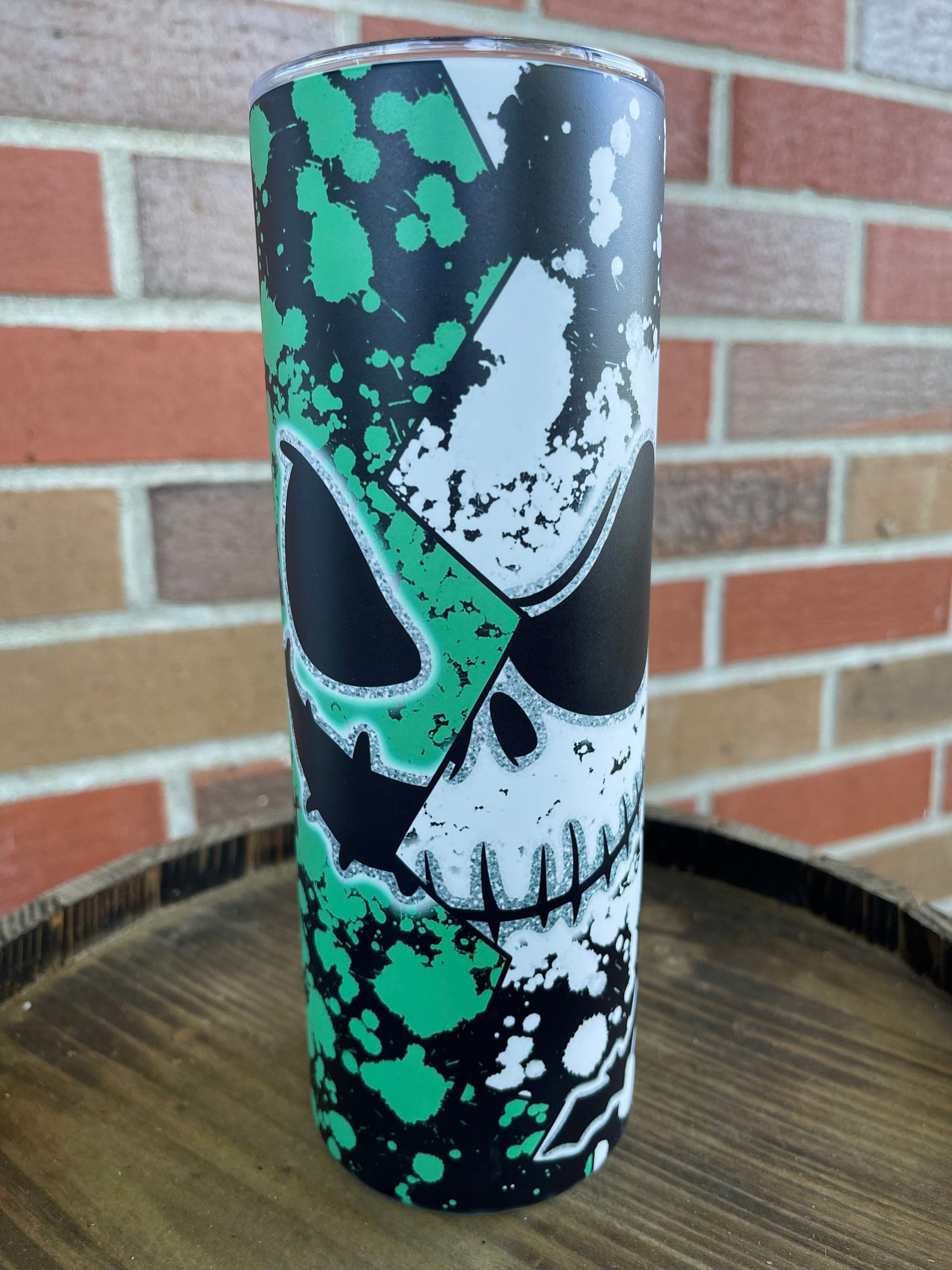 Glow In The Dark Horror Tumbler, Halloween 20 oz Skinny Tumbler, Halloween Tumbler, Horror Movie Cup, Gift For Her, Horror Cup, GID Tumbler