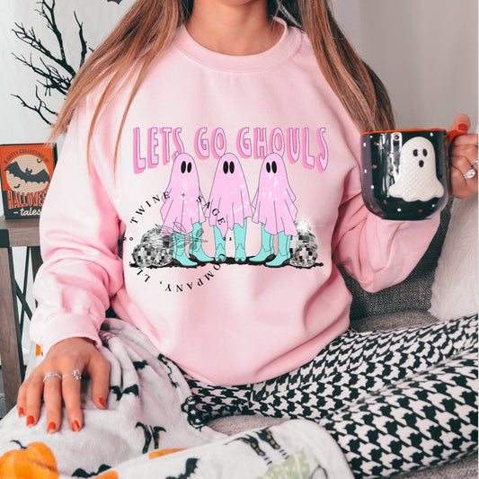 Let’s Go Ghouls Halloween Sweatshirt, Halloween Sweatshirt, Ghost Sweatshirt, Western Halloween Sweatshirt