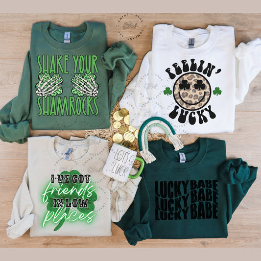 St. Patrick’s Sweatshirt, Feeling Lucky Shirt, Drinking Shirt Shirt, St Paddys Day Shirt, St Patrick’s Day Shirt, St Patrick Shirt, Shamrock