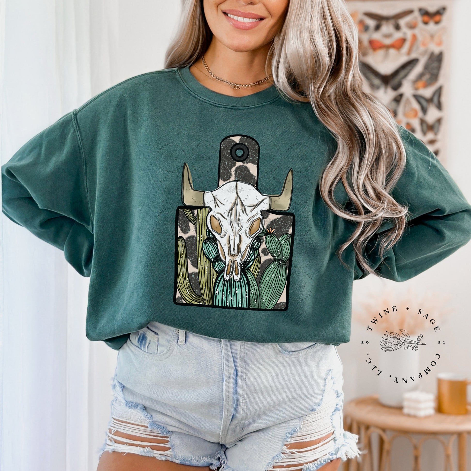 Cow Tag Sweatshirt, Comfort Colors Cowboy Sweatshirt, Cowboy Sweatshirt, Western Sweatshirt, Country Sweatshirt