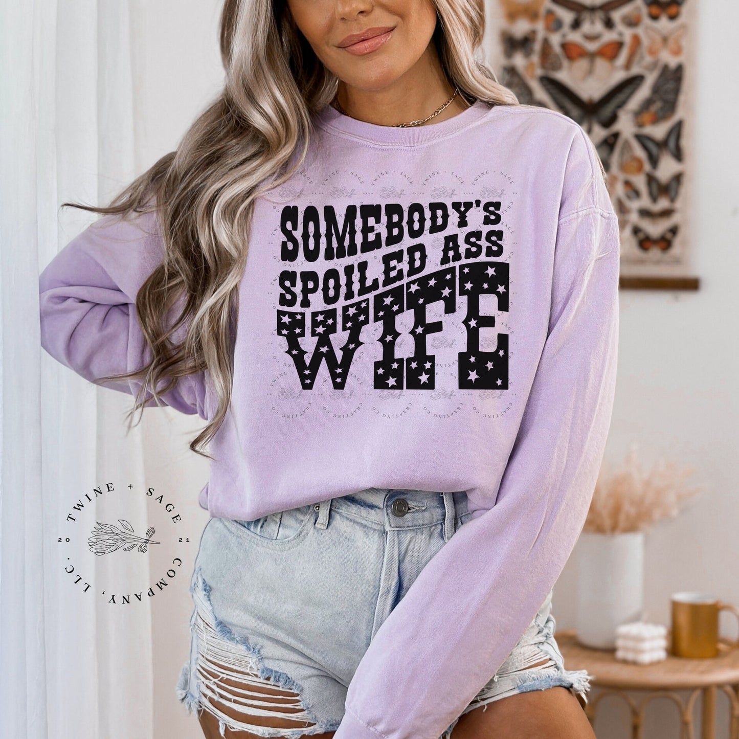 Somebody’s Sweatshirt, Somebody’s Spoiled Ass Wife Sweatshirt, Funny Sweatshirt, Trendy Sweatshirt, Cute Sweatshirt, Spoiled Sweatshirt
