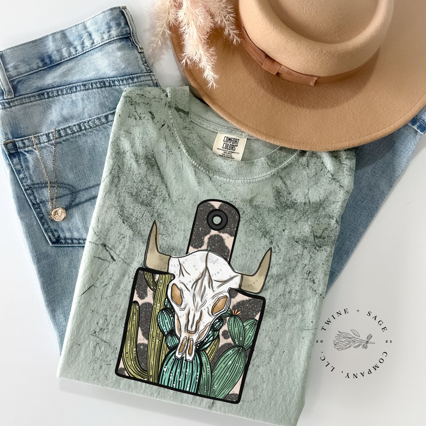 Cow Skull Shirt, Cow Tag Shirt, Western Shirt, Cow Shirt, Graphic Tee Shirt, Comfort Colors Shirt