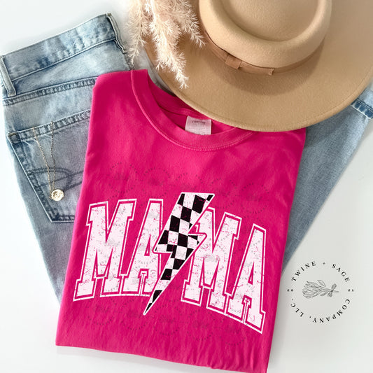 Mama Shirt, Grunge Shirt, Lightening Shirt, Mom Shirt, Graphic Tee Shirt, Comfort Colors Shirt, Mothers Day Gift, Spring Shirt, Summer shirt
